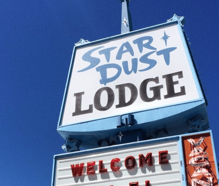 stardust lodge sign