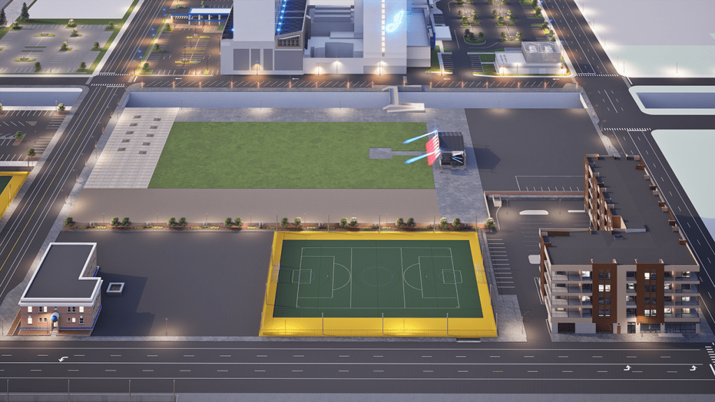 Soccer fields rendering